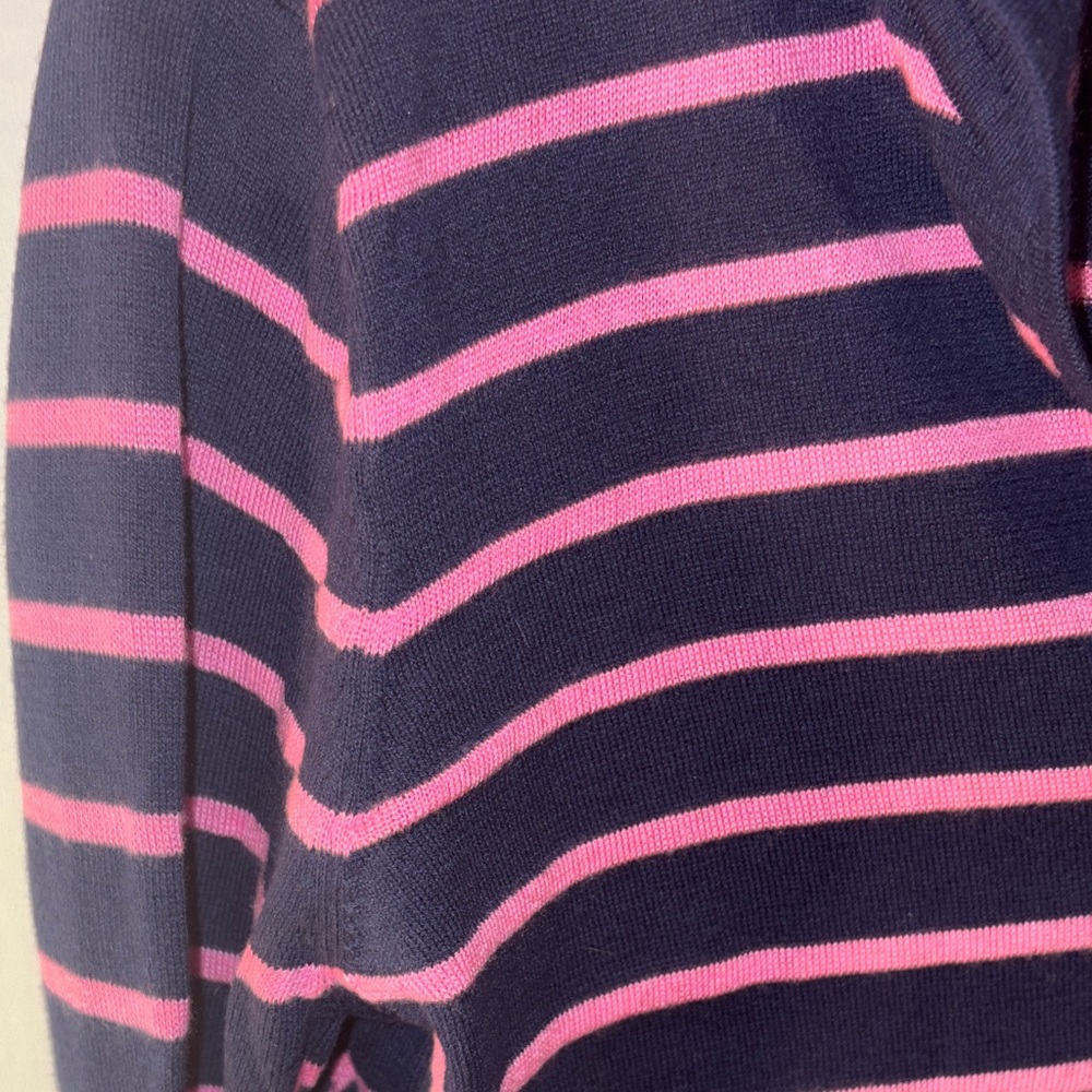 Lilly Pulitzer Navy and Pink‎ Striped Sweater M - Picture 8 of 10